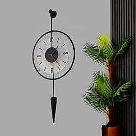 Masippi Glazing Siyah 40 X 90 Cm, Modern Dekoratif Metal Duvar Saati