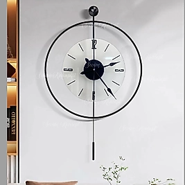 Siyah Luxe Şeffaf CAM Ürün Tiktok (BÜYÜK BOY 50x75 CM) Modern Duvar Metal Saati